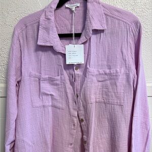 beachlunchlounge Lavender Button Down Shirt